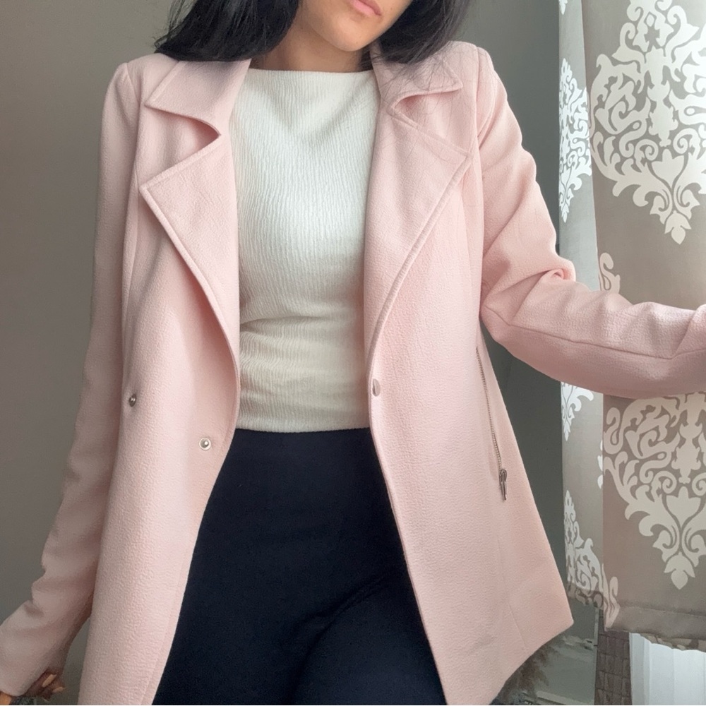 Elegant Pink Women's Blazer Jacket